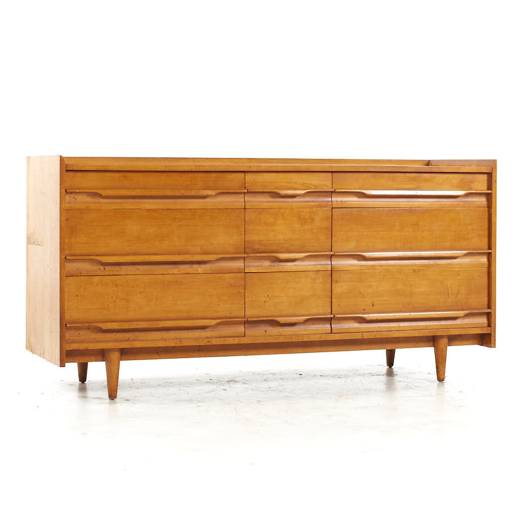 Crawford Furniture Mid Century Maple Lowboy Dresser