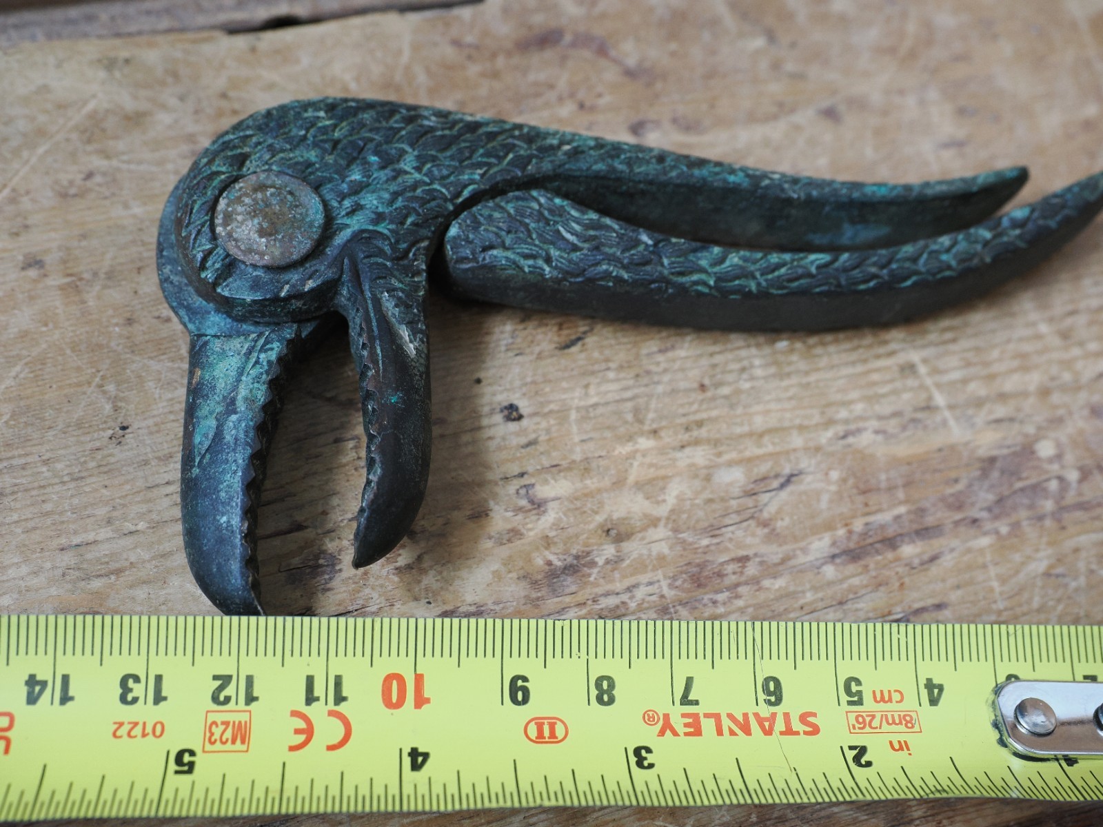 Genuine Antique Bronze Parrot ? Bird Nutcracker Nut Crackers