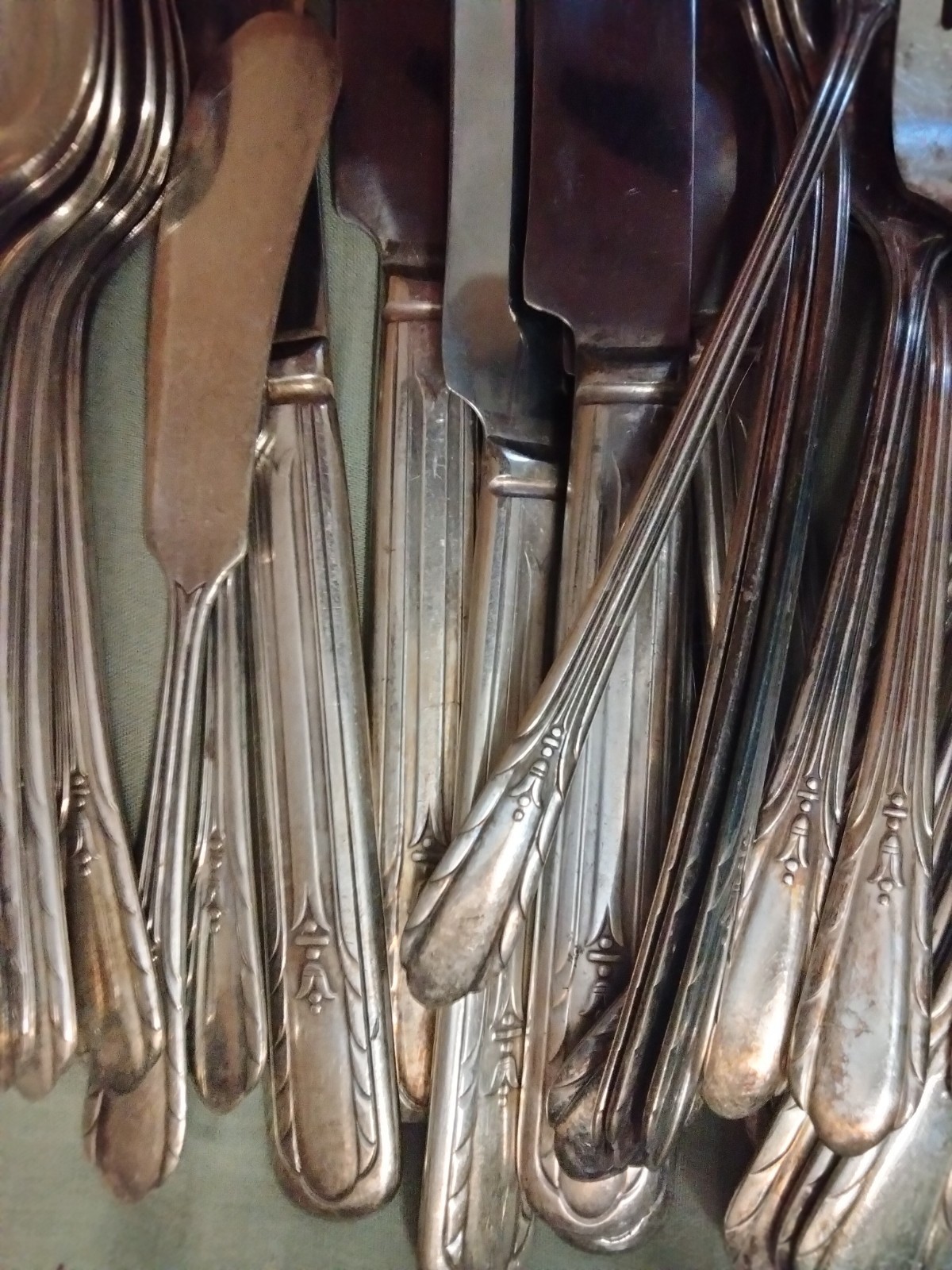 36 piece lot/set silverplated flatware LYNNWOOD aka MEMORY 1934 Genesee ART DECO