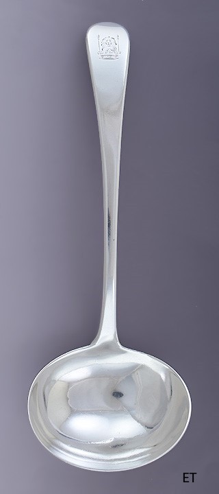 1802 Antique English Sterling Silver Gravy Sauce Ladle by Eley and Fearn