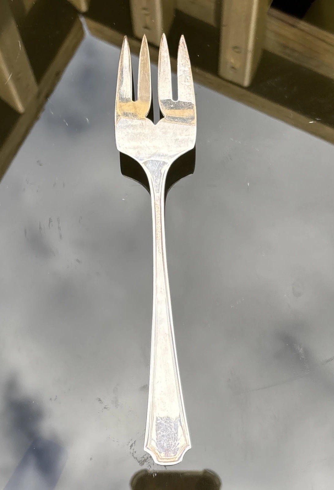 Oneida Silversmith Silverplated Serving Fork Clairhill Faitfill 1978