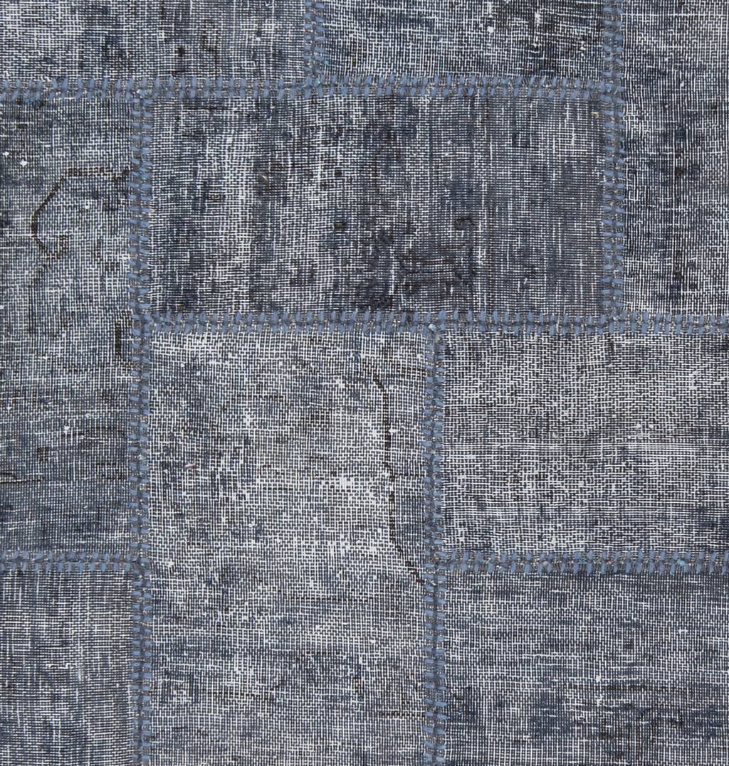 Patchwork 183×127 cm Hand Knotted Oriental Rug Vintage Carpet Grey