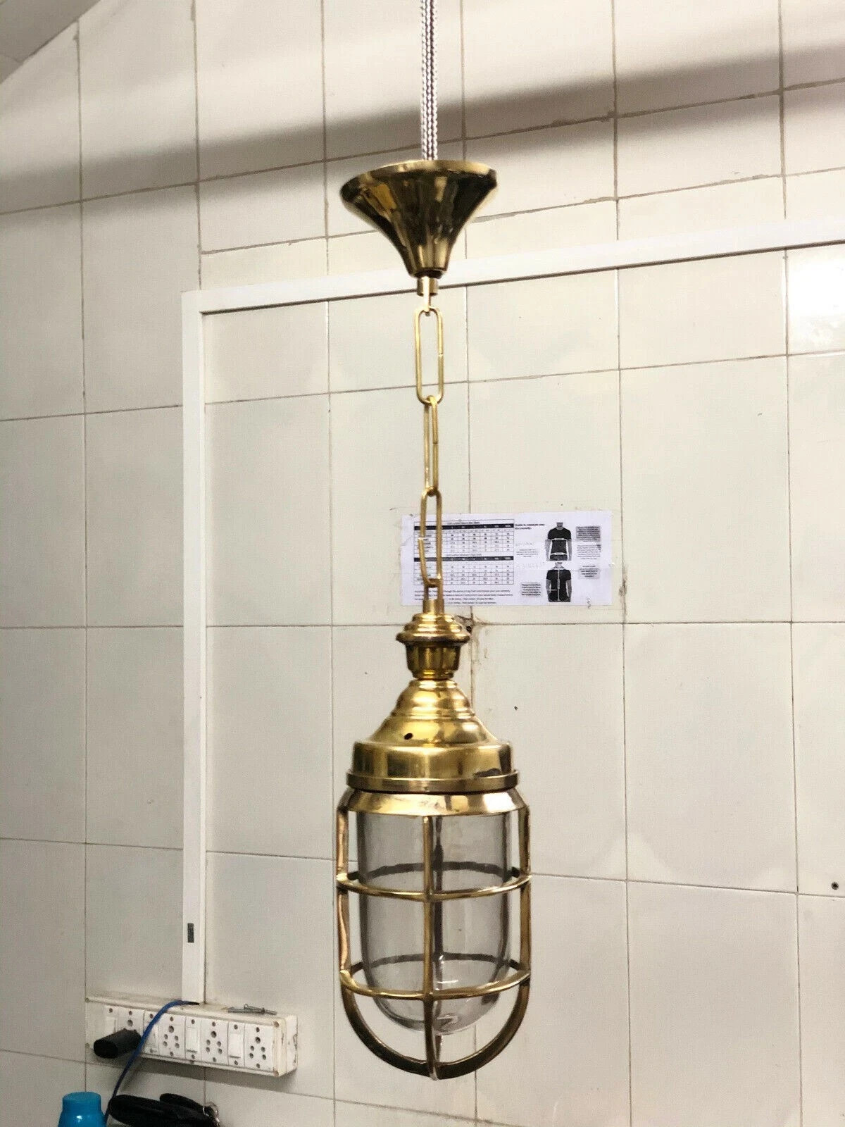 Nautical Ship Marine Solid Brass Hanging Cargo Pendant Light