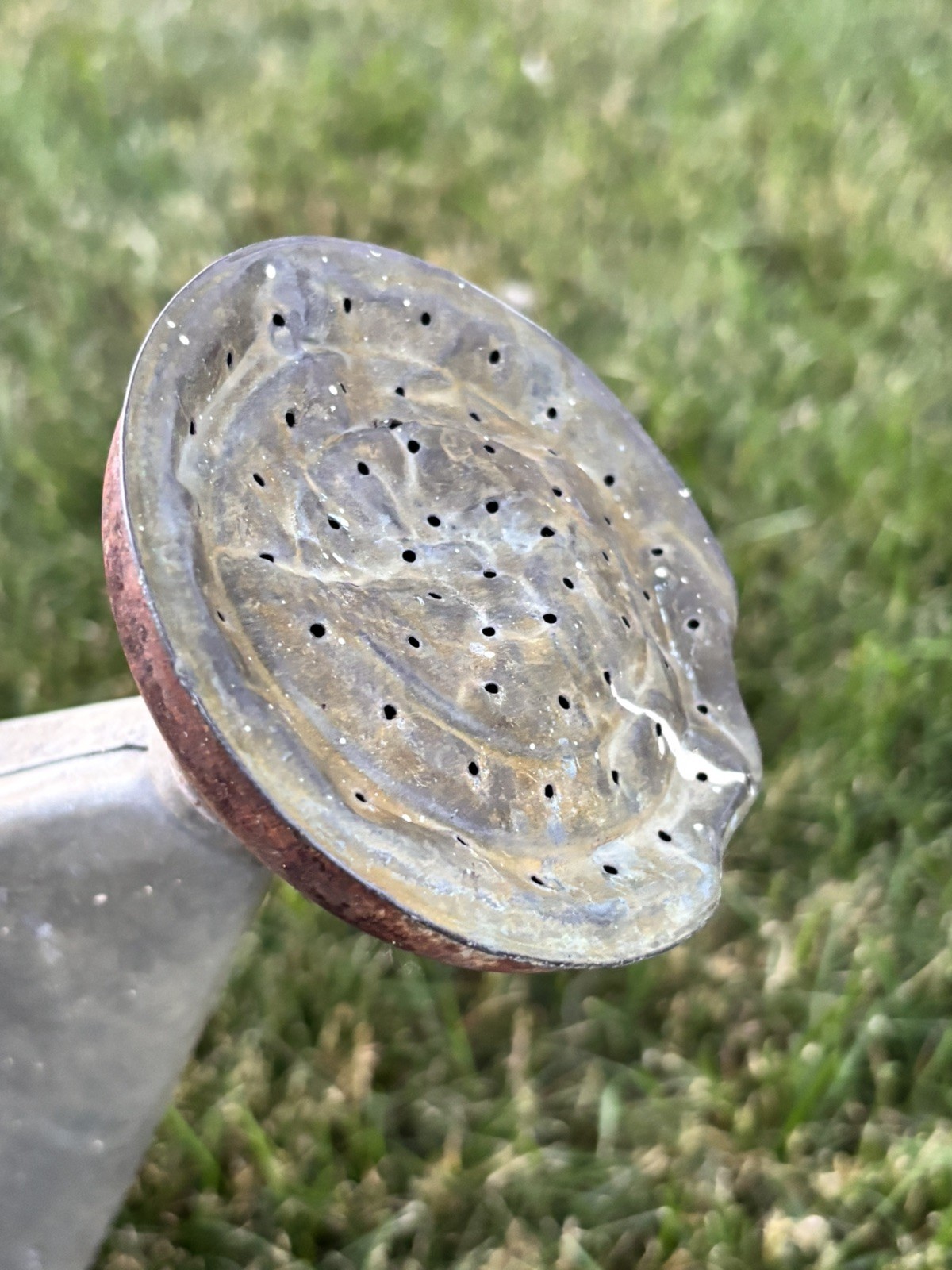 Vtg Watering Can Galvanized Sprinkler Head Flower Pot Rustic Farmhouse