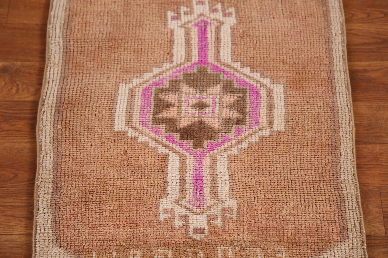 Peach Wool Hand-knotted Turkish Antique Look Anatolian Oriental Accent Rug 2×3