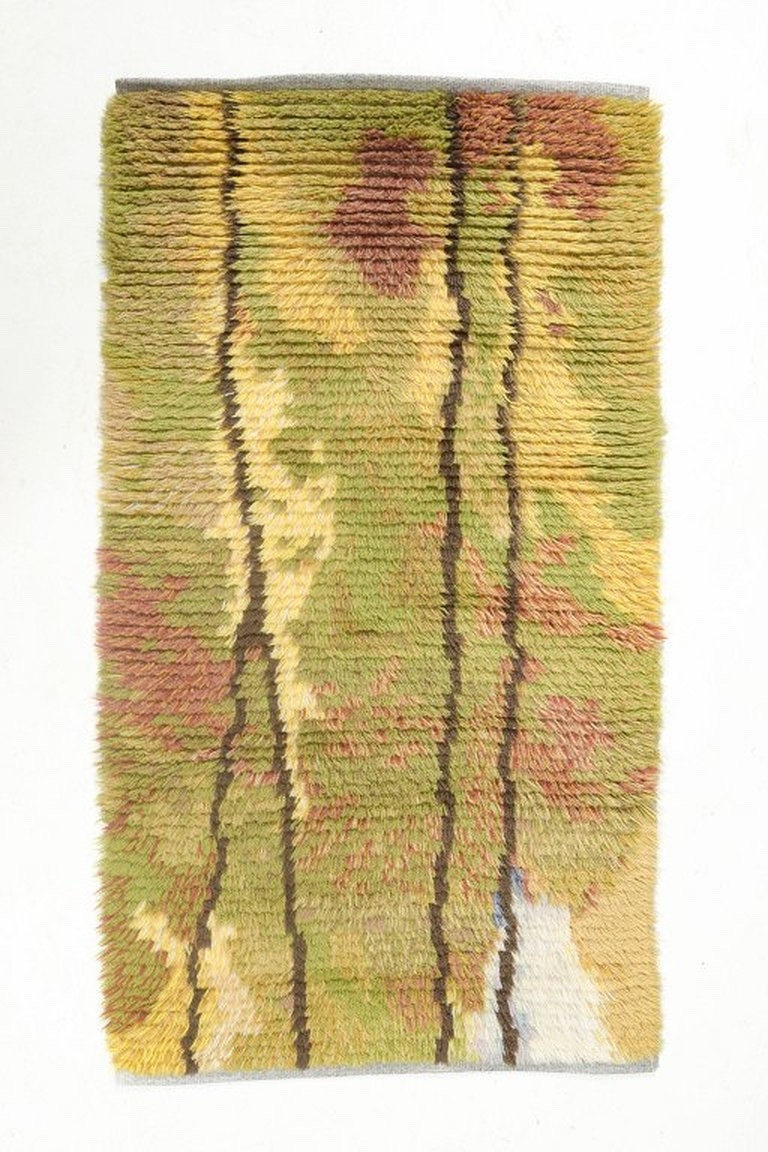 Scandinavian designer. Rya carpet in pure wool with abstract pattern. 1960/70s.