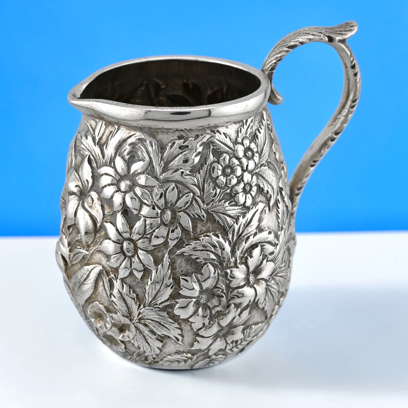 Sterling Silver Jacobi & Jenkins Baltimore Repousse small Cream Jug Pitcher