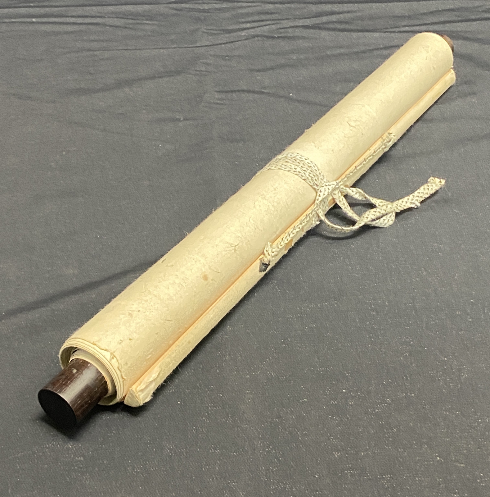 Vintage Japanese Poetic Script Scroll, Unknown Artist, Red Seal