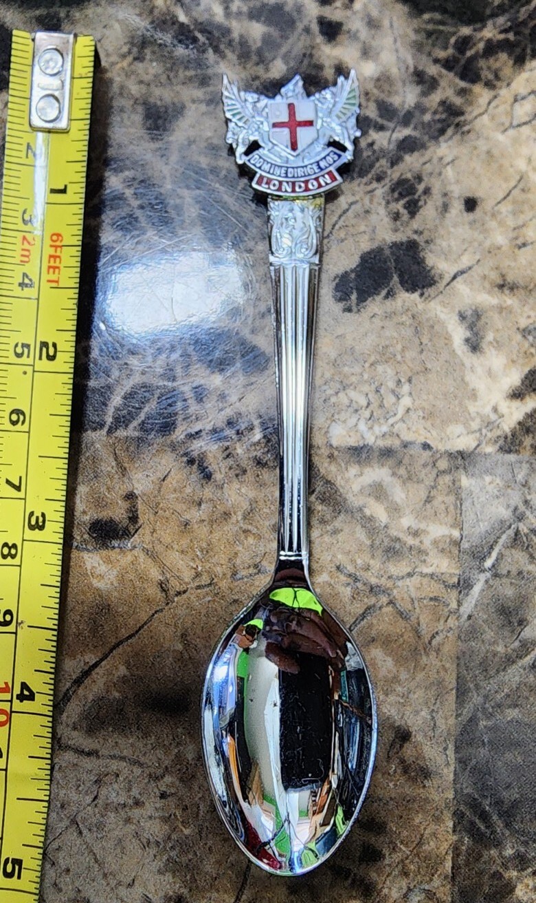 DOMINE DIRIGE NOS LONDON BILCHROME SHEFFIELD ENG 🇬🇧 SOUVENIR DEMITASSE SPOON☕️