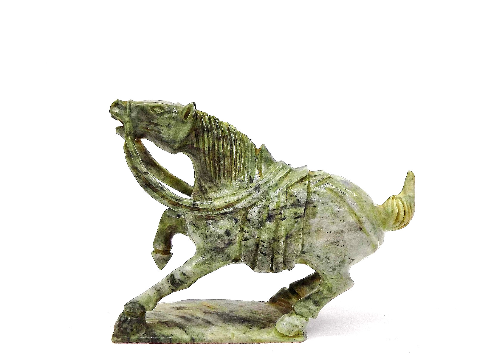 Antique Chinese Carved Jadeite/Hardstone Tang Style War Horse