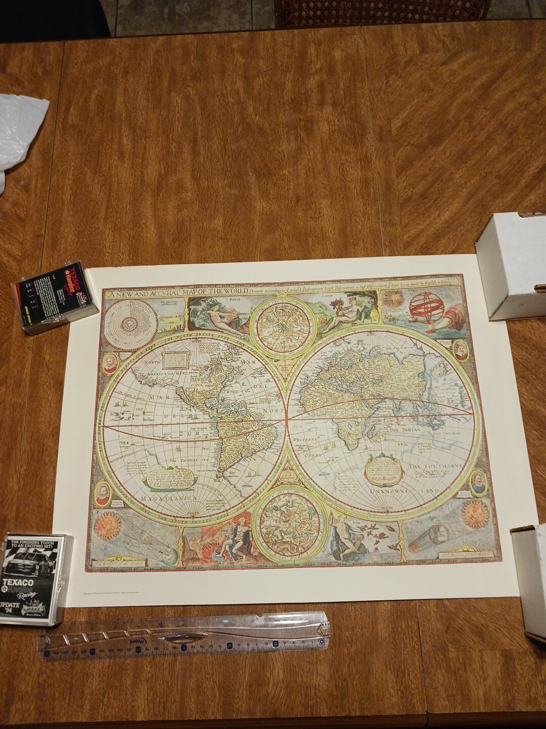 VTG 1651 WORLD MAP REPRODUCTIONS~HAMMOND INC~22″X16″
