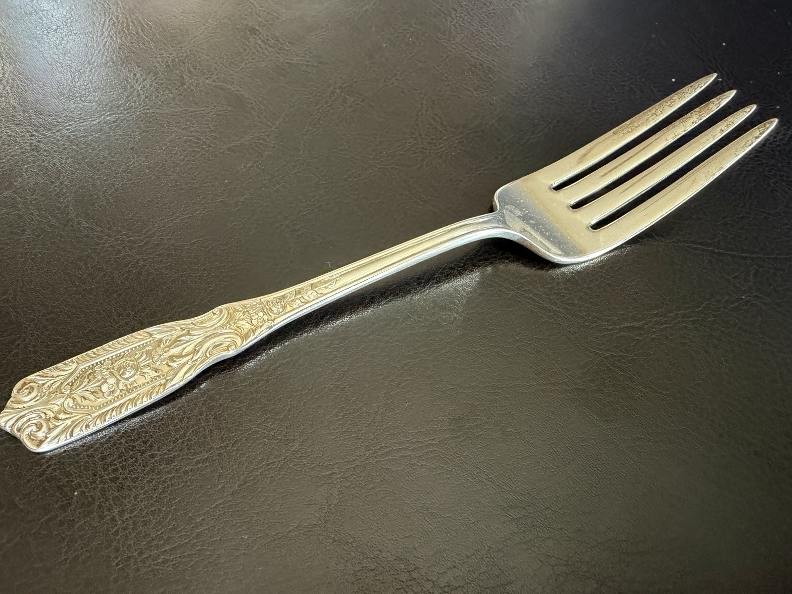WESTMORELAND STERLING SILVER MILBURN ROSE SALAD FORK NO MONOGRAM 6 1/4”