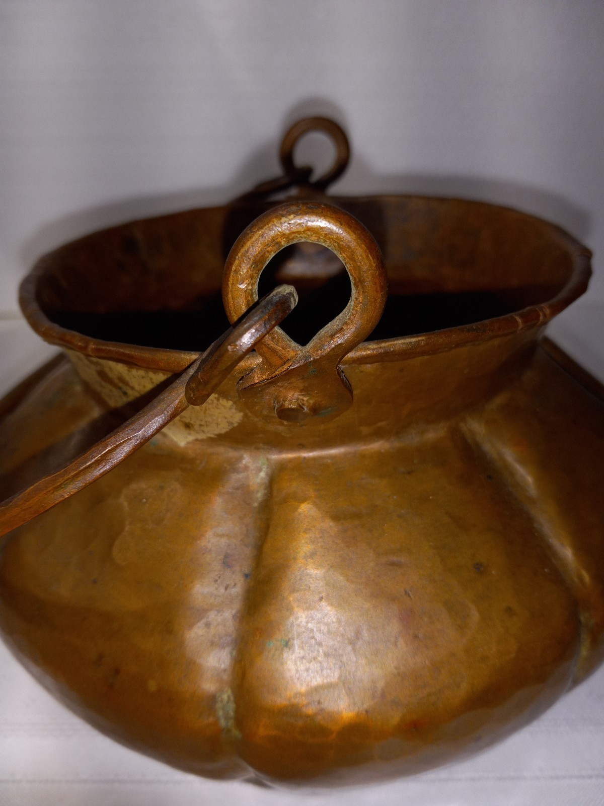 Copper pot, Copper Cauldron hammered finish, Handmade, Antique, cooking pot