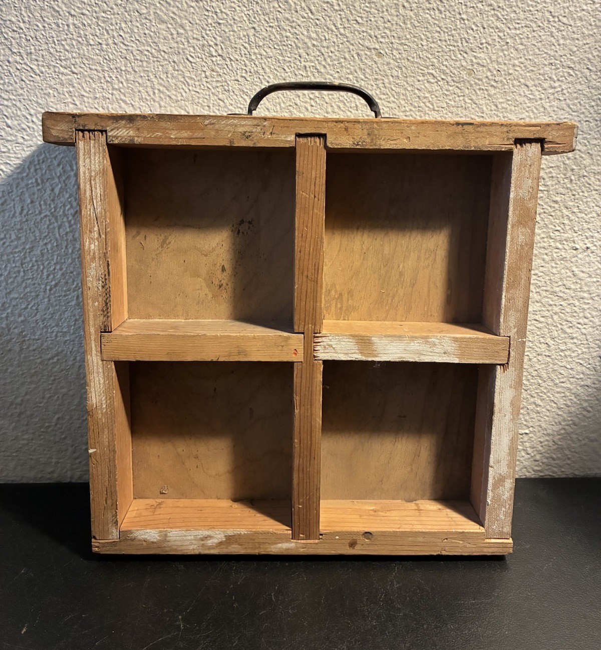 Antique Wood Drawer Wall Shelves Primitive Rustic Cottage Farmhouse Patina
