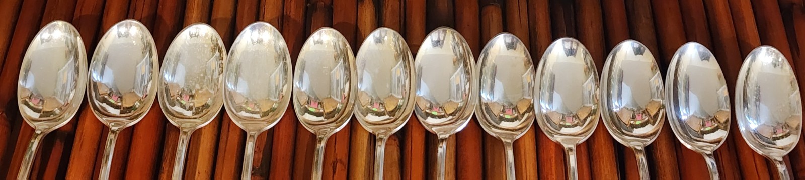 12 Heirloom Plate Cardinal Pattern Silverplate Iced Tea Lemonade Spoons MONOGRAM