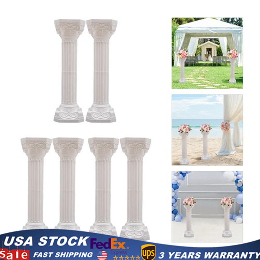 Classic Greek Roman Column Pedestal Corinthian Style Fluted Home Decor 34.65 in