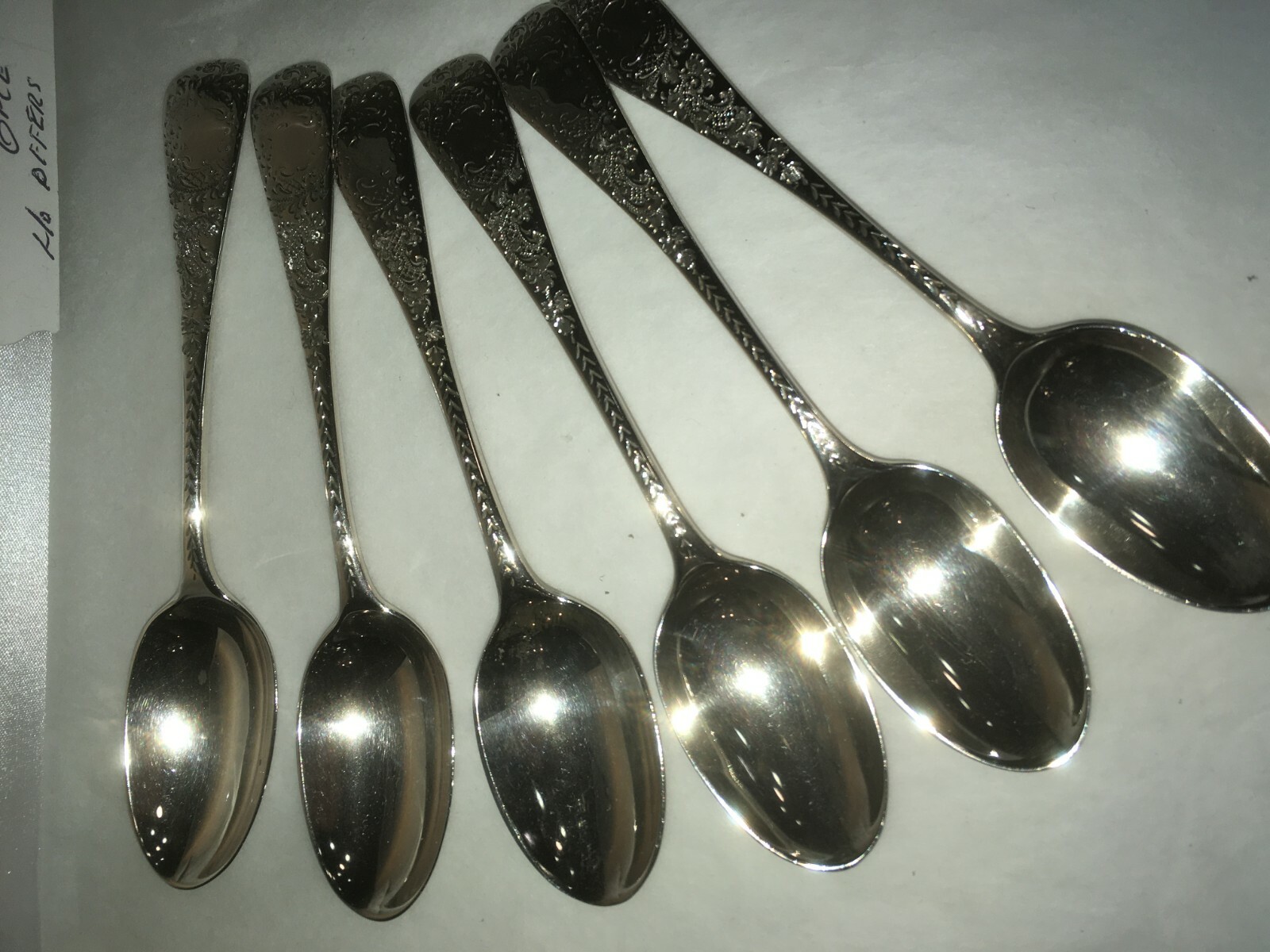 Antique Solid Silver Teaspoon Set James Wakely Frank Wheeler