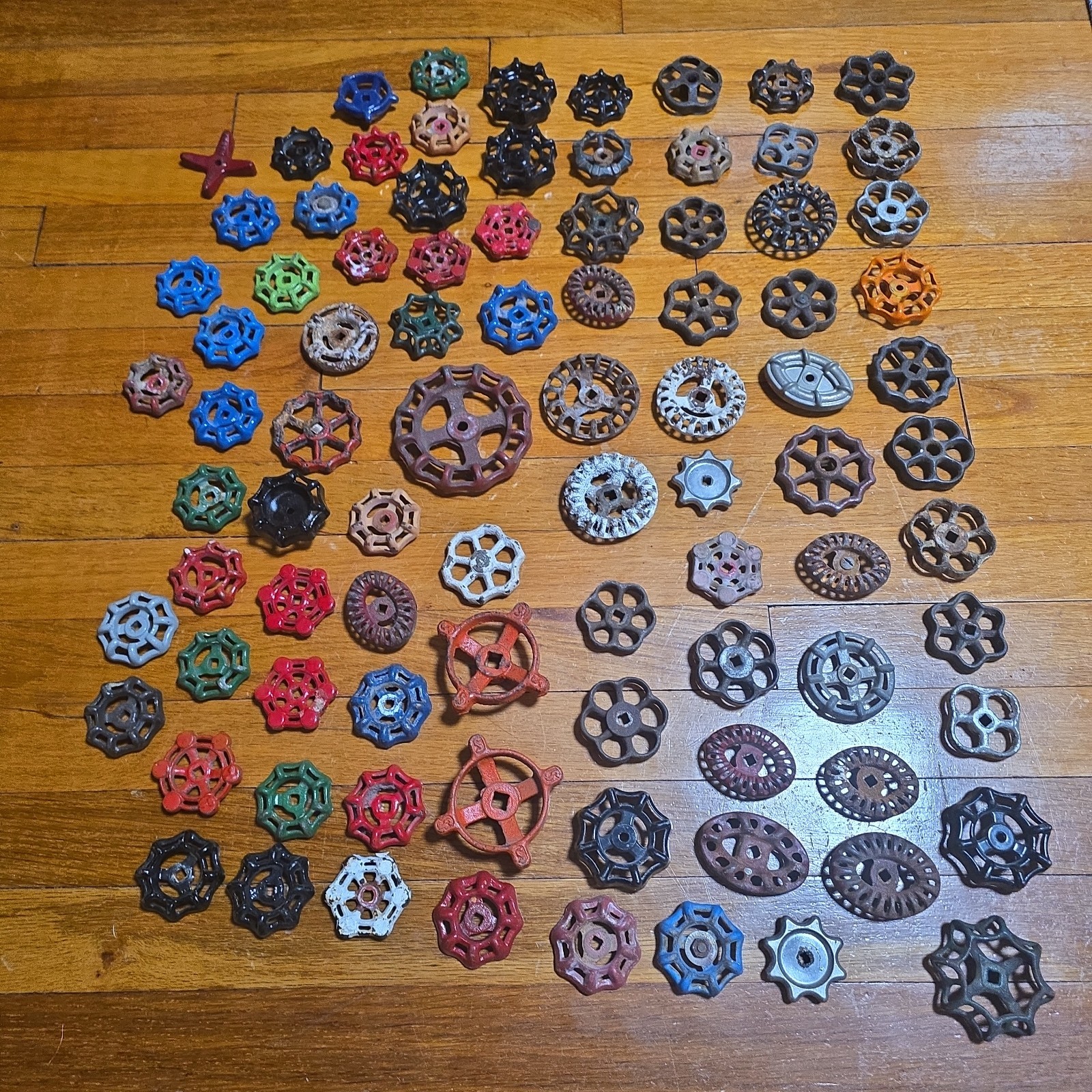 Vintage Lot Of 88 Heavy Water Faucet Valve Handles Knobs Industrial Steampunk.