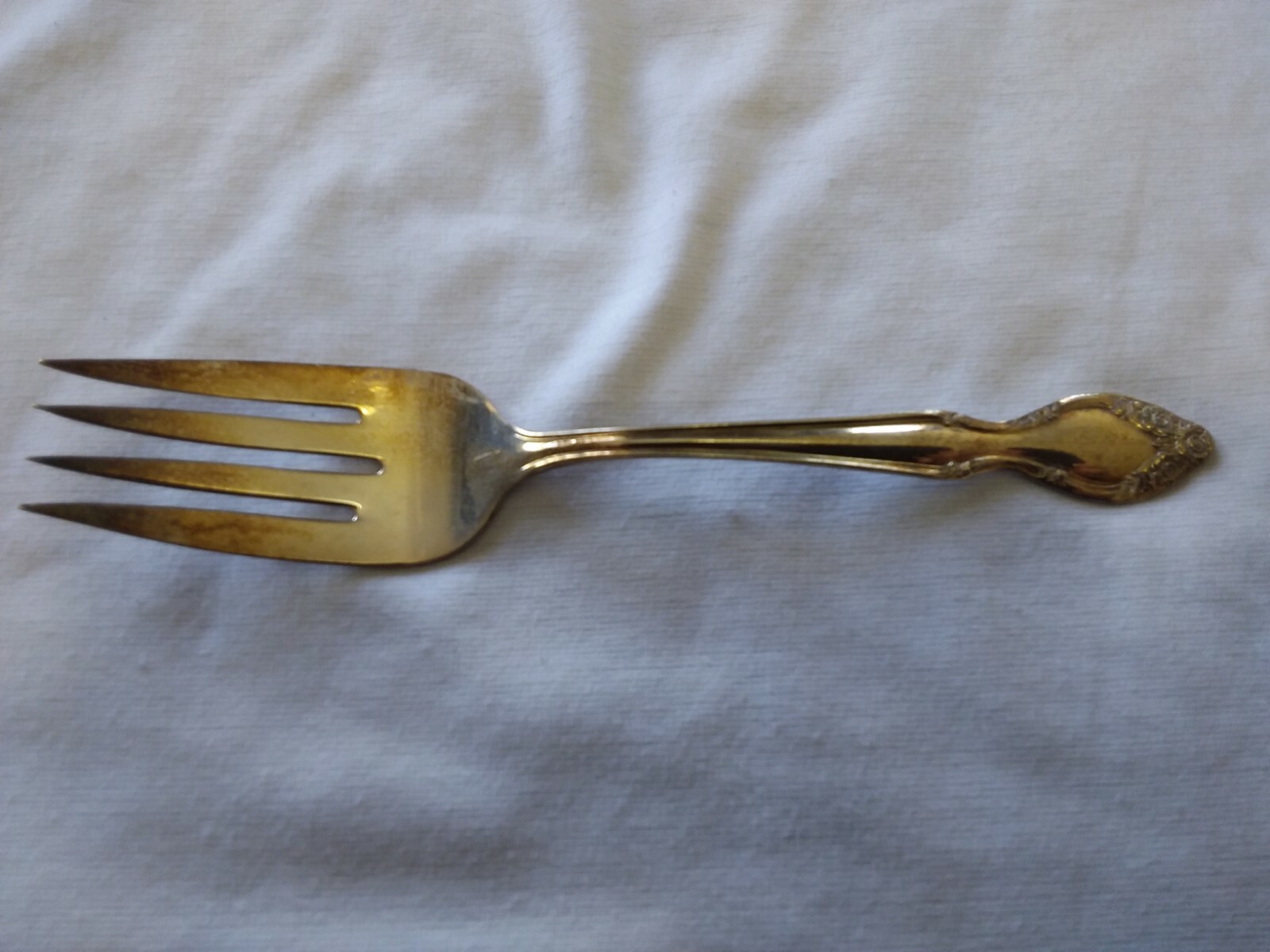 Wm. Rogers “Lady Densmore/Woodland Rose/ Basque Rose” Silverplate Meat Fork