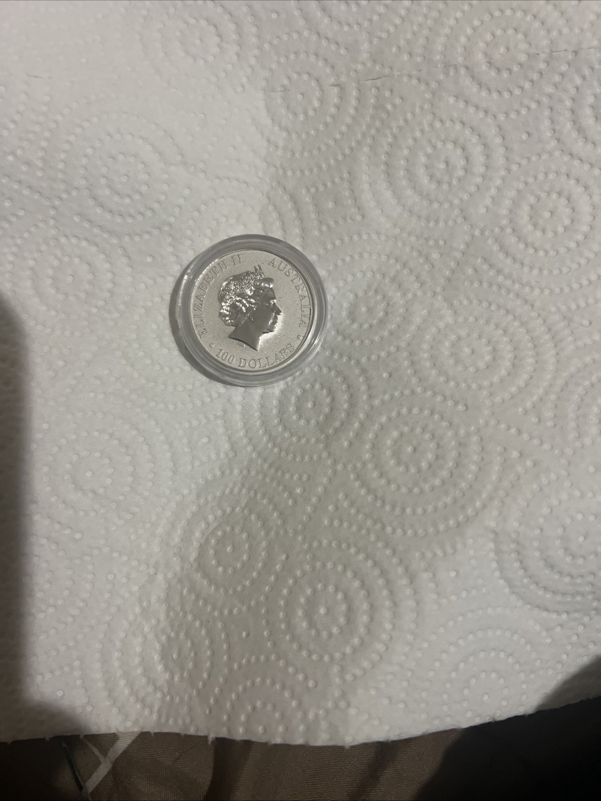 2015 Australia Perth mint one ounce platinum coin. Rare platypus. BU in cap.