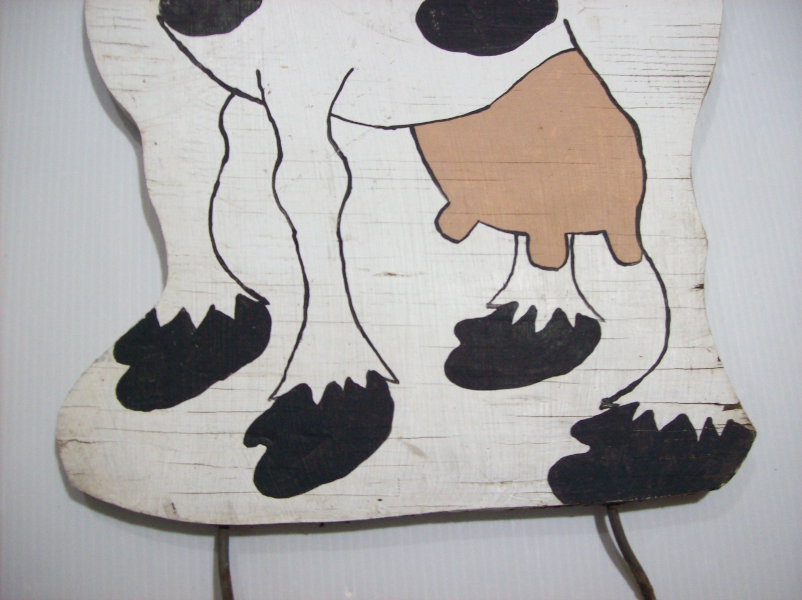 Large Vintage COW Wood Folk Art Lawn Art Yard Art Garden Decor
