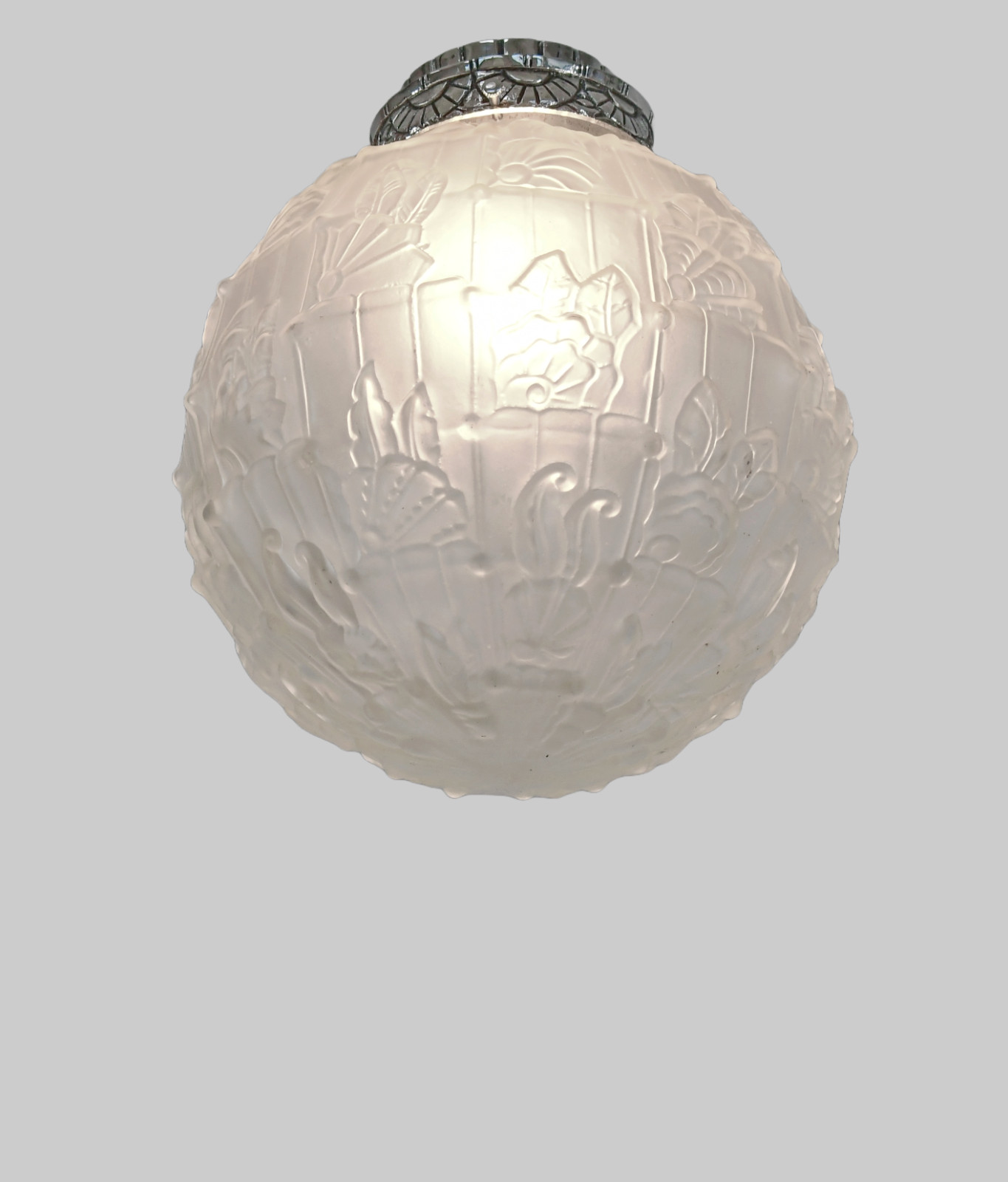 a rare French art deco flush mount by C. Jamain . 1930s France . two available