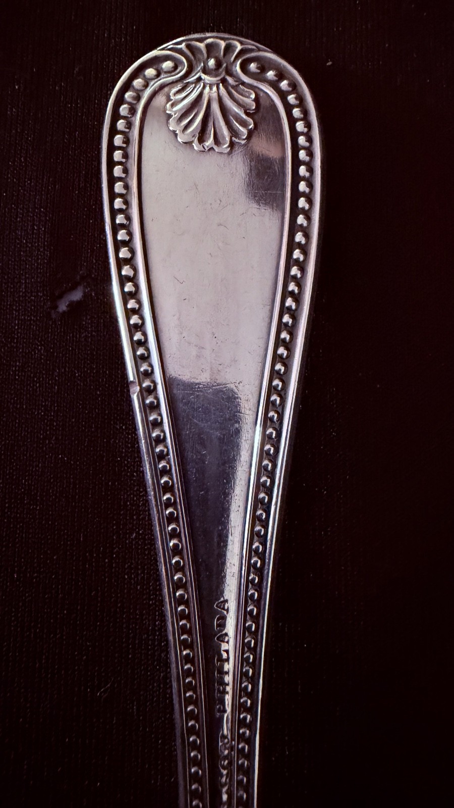 1830’s American Coin Silver Sugar Spoon by R & W. Wilson of Philadelphia
