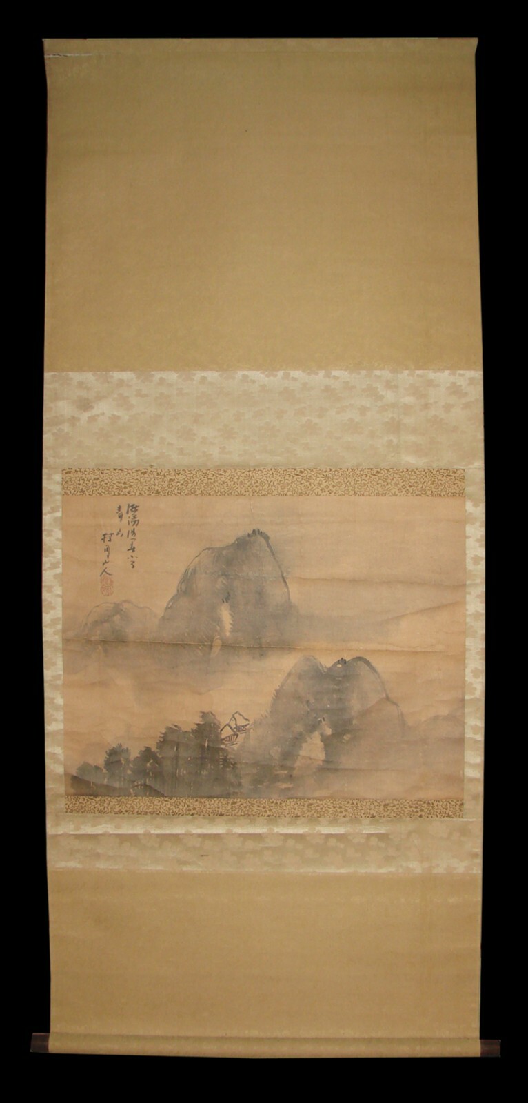 KAKEJIKU HANGING SCROLL Landscape Painting by Keigetsu Matsubayashi 松林桂月 #549