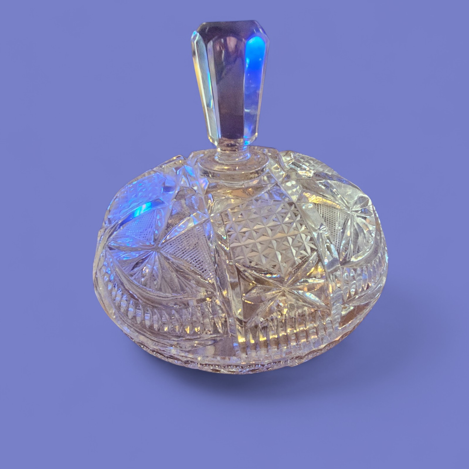 Antique American Brilliant Period (ABP) Large Domed Candy Dish & Underplate