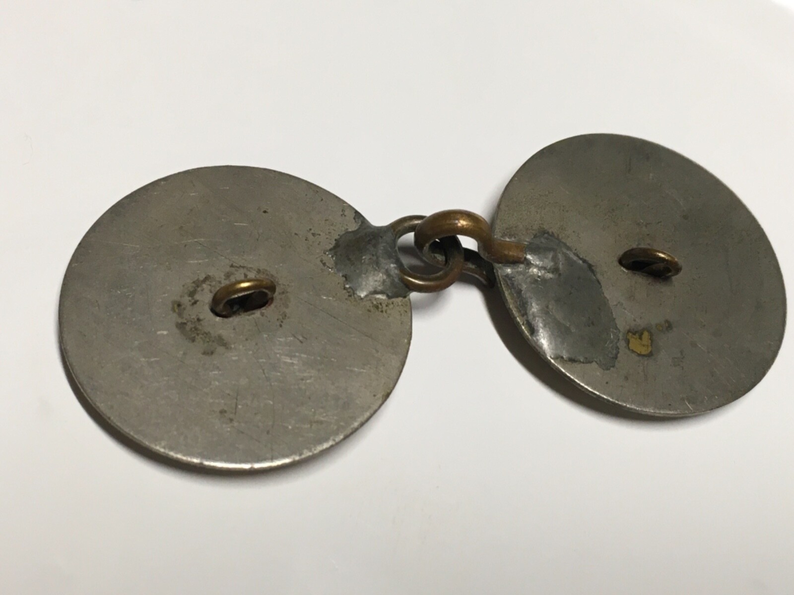 Antique Bellum Double Button Brass on Cloak Cape Clasp Greek War Goddess