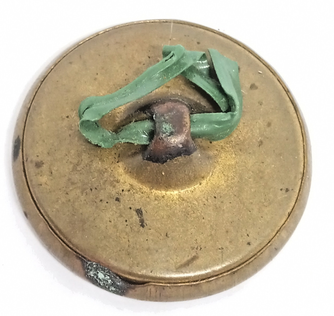 Vintage Gold Tone Birds and Flowers Asian theme 1 Inch Brass Button