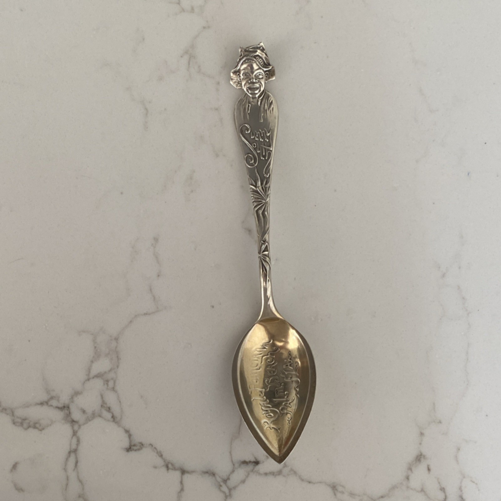 Greenleaf & Crosby Co. Sterling Silver Souvenir Spoon Palm Beach Fla Engraved