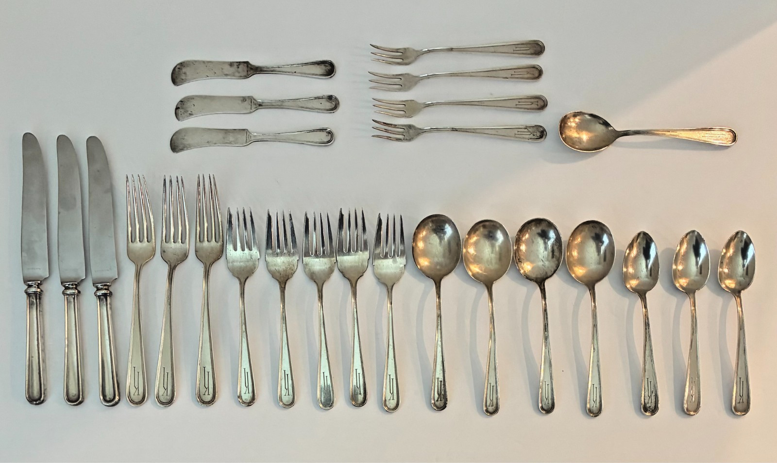 S. Kirk & Son, Inc “Calvert” Sterling Silver Flatware-845 grams