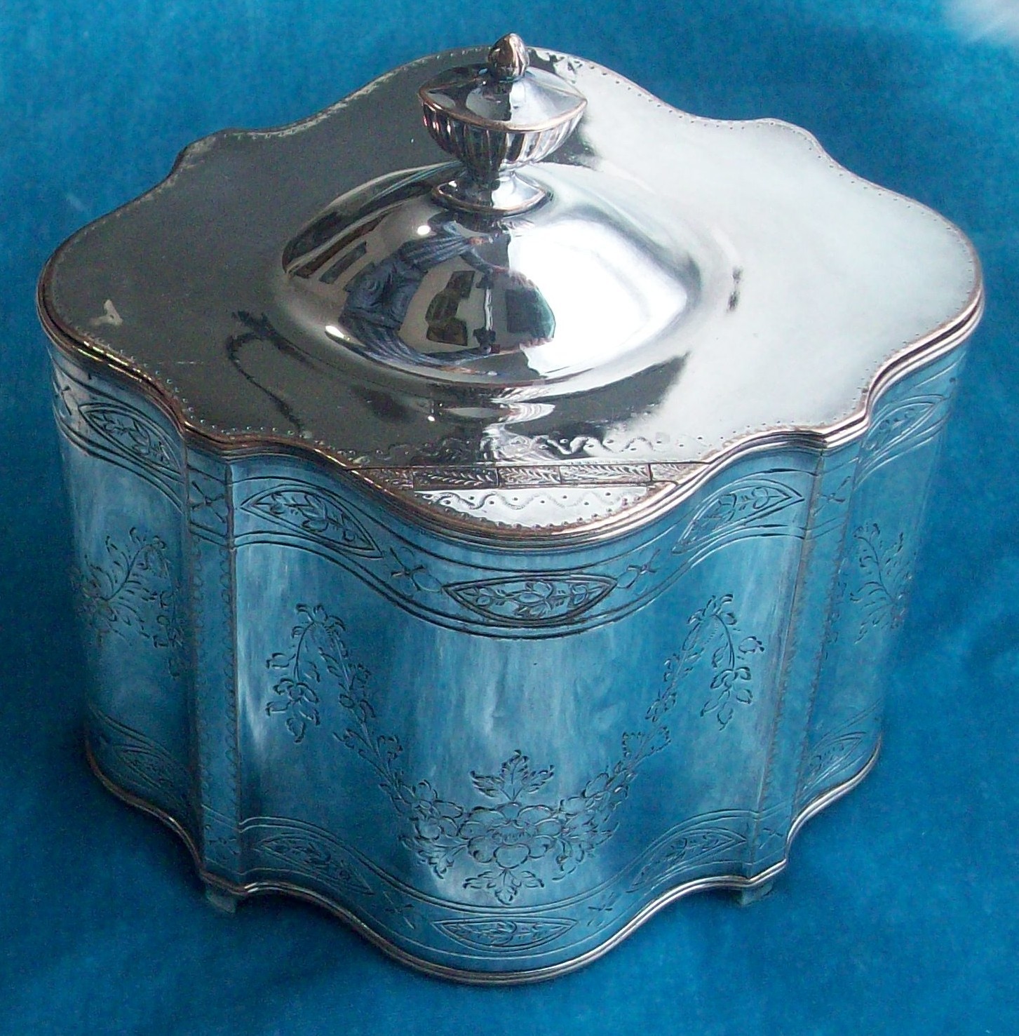 Fine Circa 1795 Antique Neoclassical Fused Plate Tea Caddy, Consular Provenance