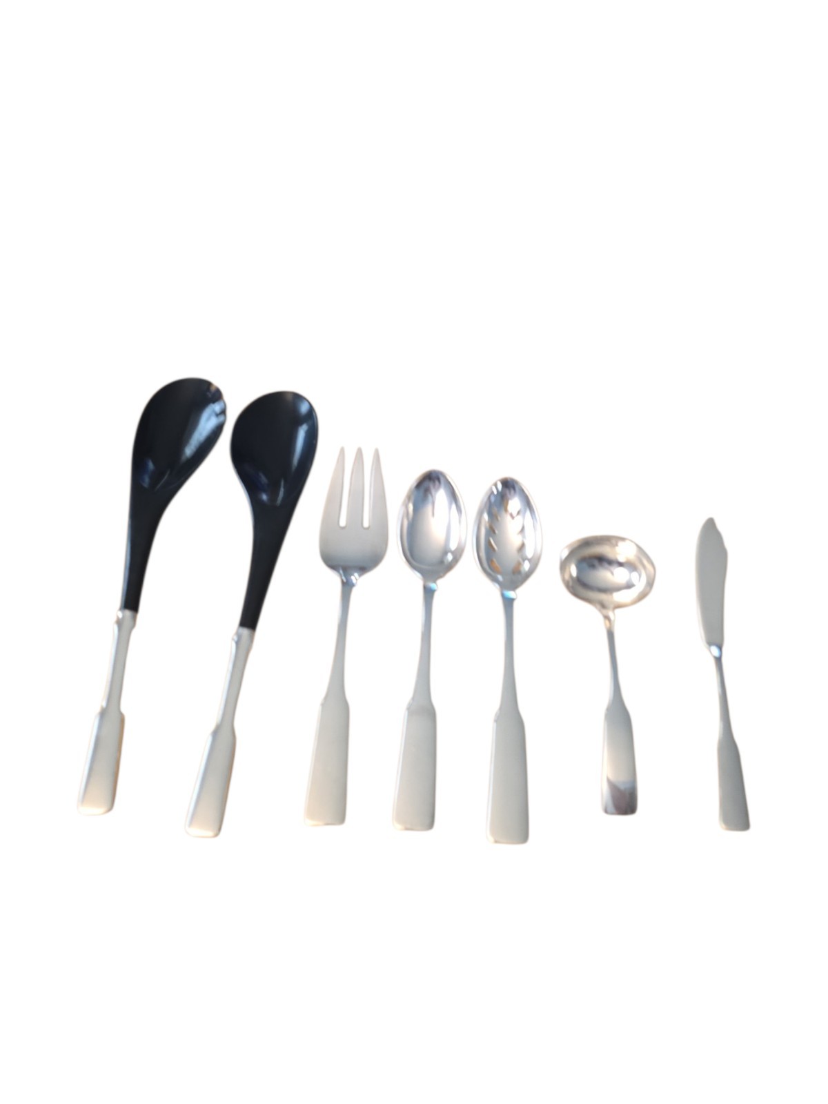 6 Towle Byfield Silverplate Serving Pierced Spoon Fork Gravy Butter plastic