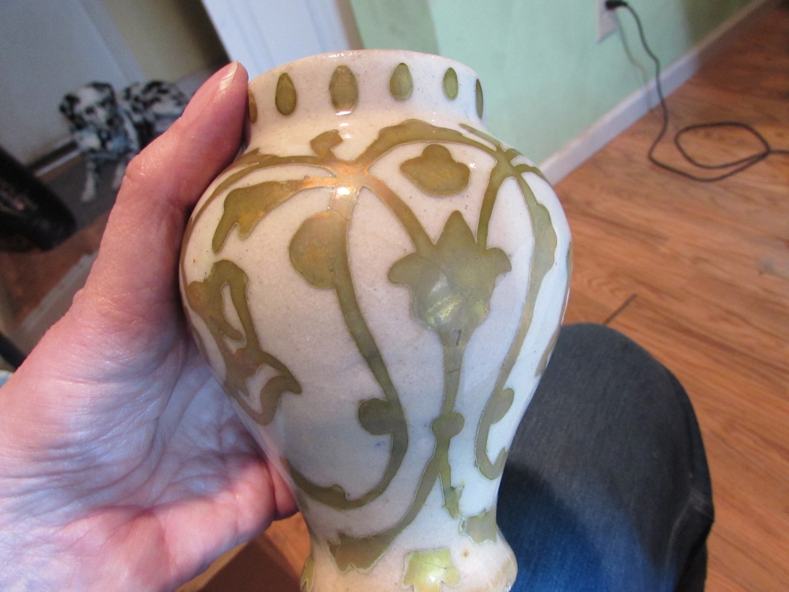 Provenance Unknown Suspect China Yellow-Glazed Vase 5 Inch Tall 2 Inch Wide @ Ba