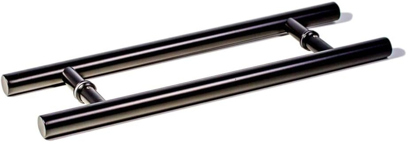 24 Inch (2 Feet) Long Double-Sided Matte Black Door Handles, Modern Stainless St