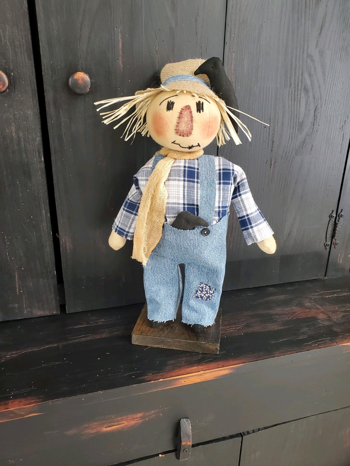 Primitive Christmas snowman doll, Christmas doll, Christmas snowman