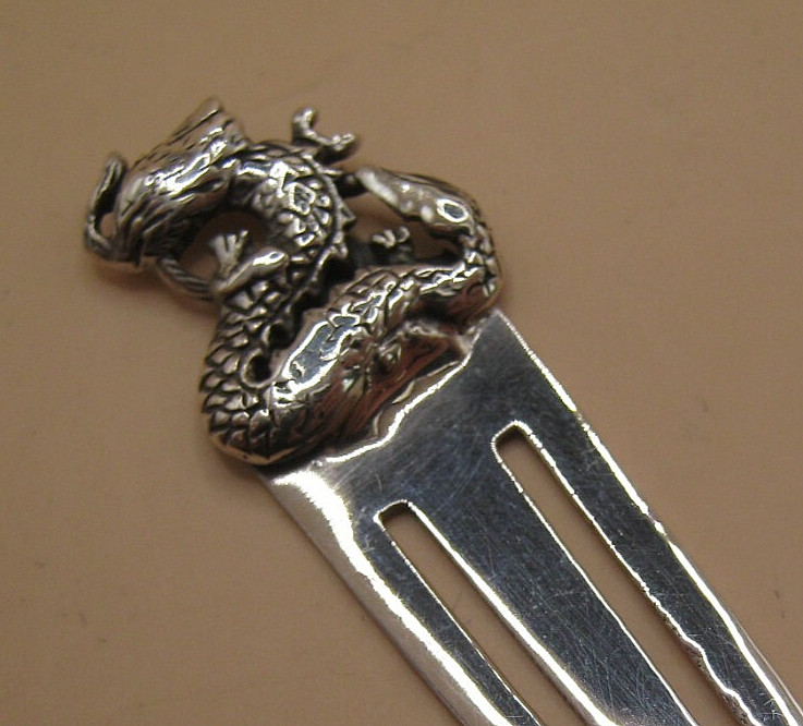 Unusual Solid Silver 925 Bookmark With Dragon Topper – GOT – Paper Money Clip
