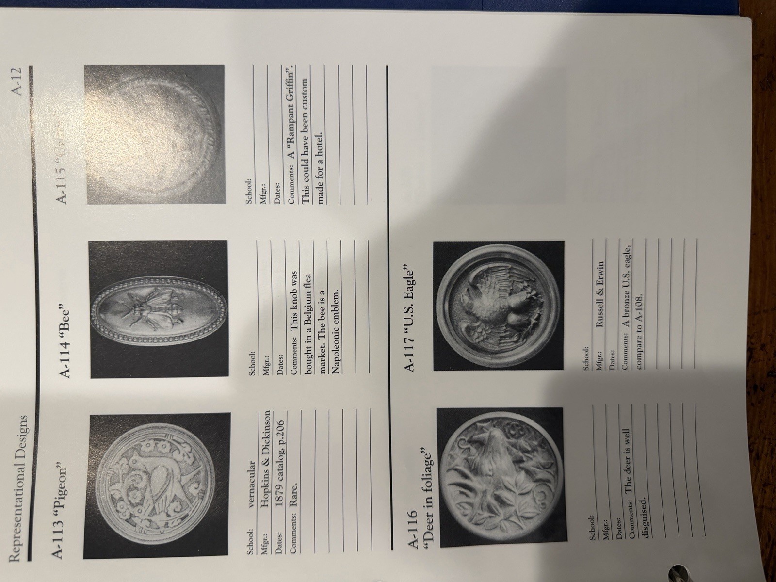 Antique Doorknob Book Reference Photographic Study Classification Blumin