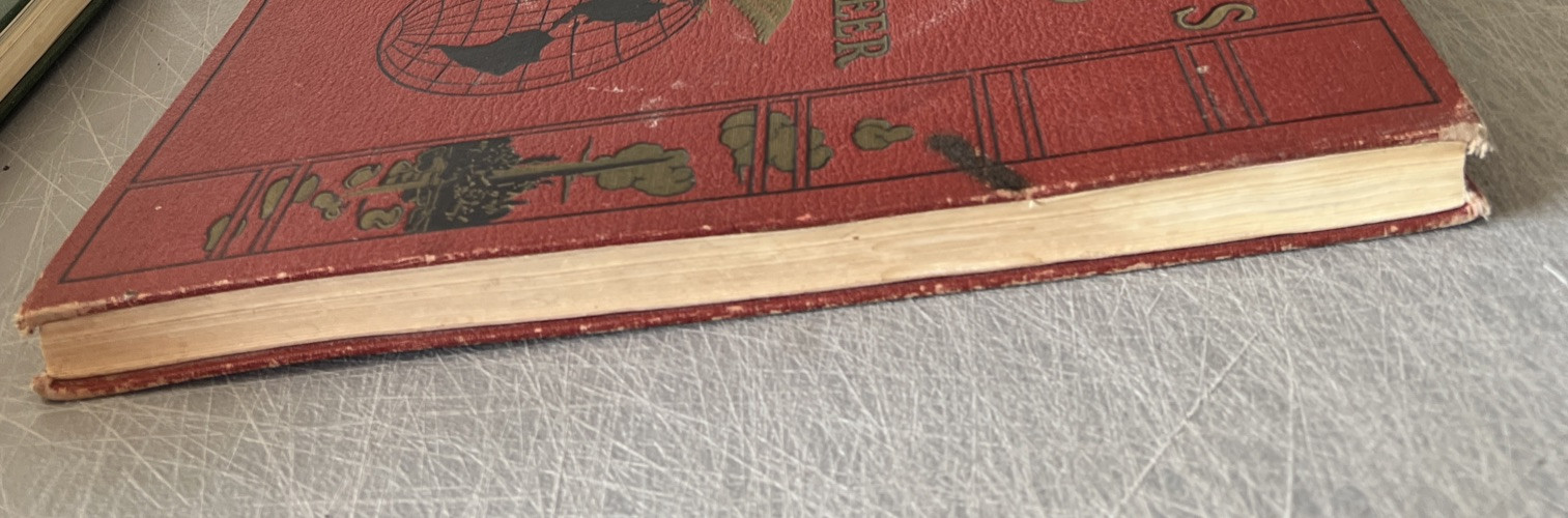 1938 Vintage Collier’s World Atlas Illustrated Hardcover Book With Color Maps