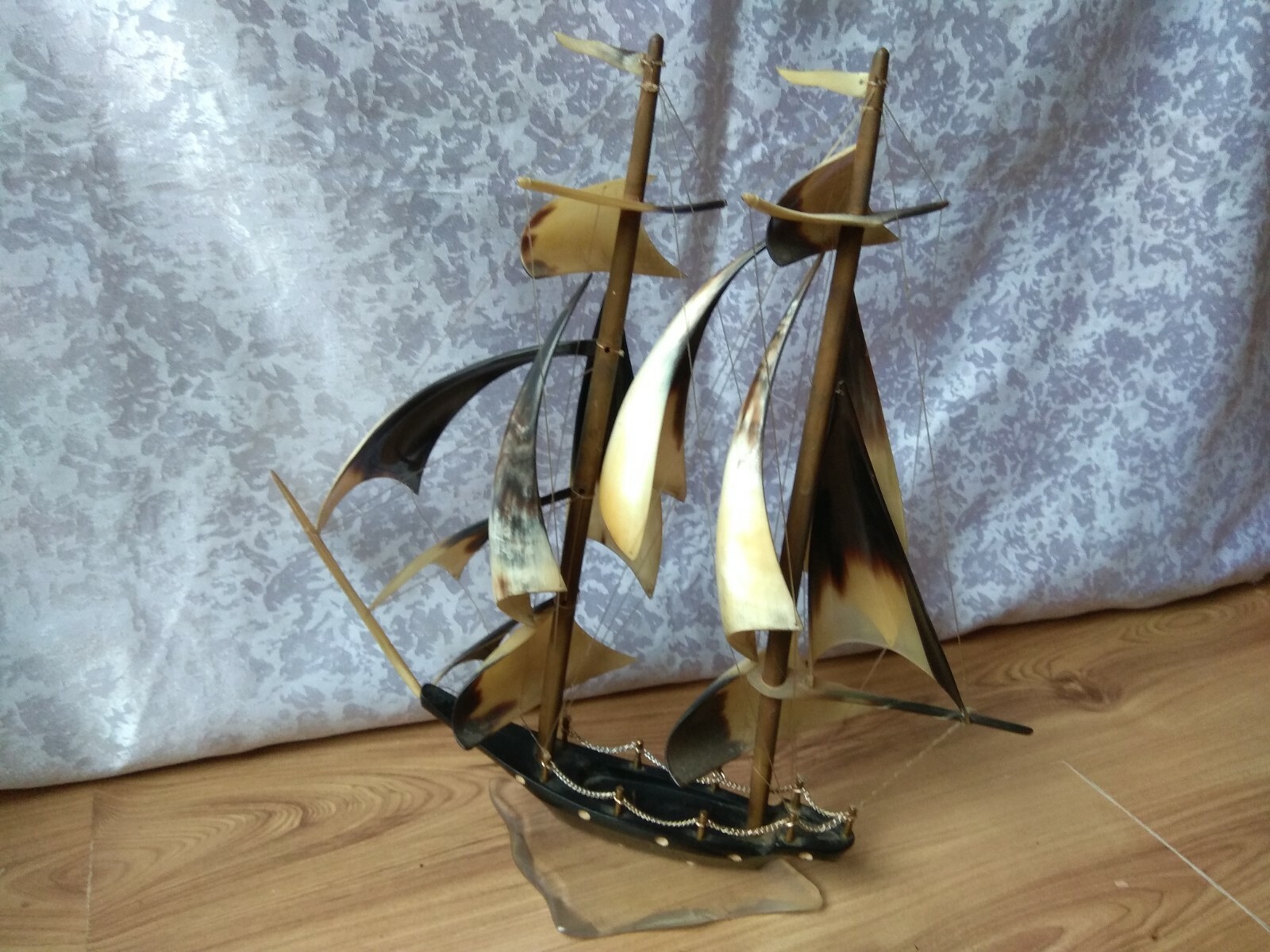 RARE Vintage Antique Decorative hand made SHIP natural materials USSR Soviet