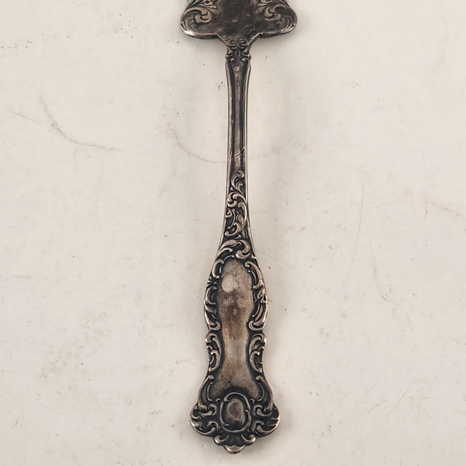 Wm Rogers Son AA Victorian Oxford 1901 Silverplate Ornate Serving Fork Formal
