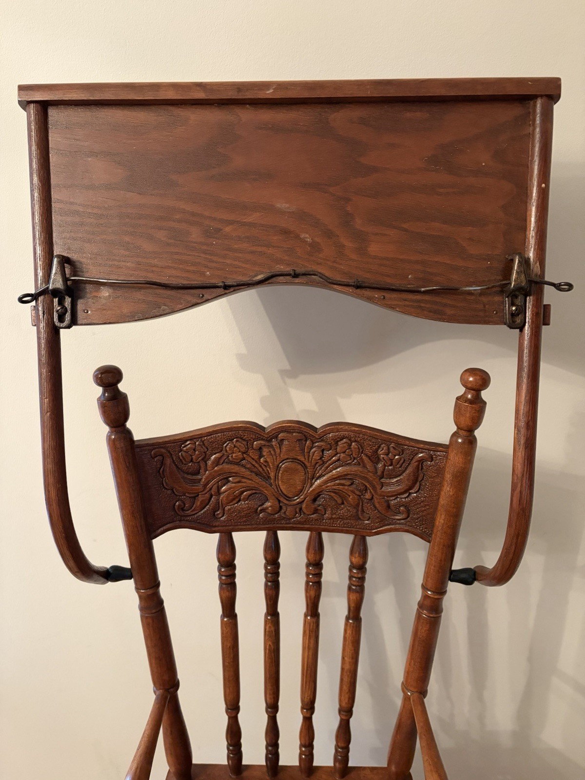 Antique Early 1900s Wood Cane Folding Adjustable High Chair Wheels LOCAL PICKUP