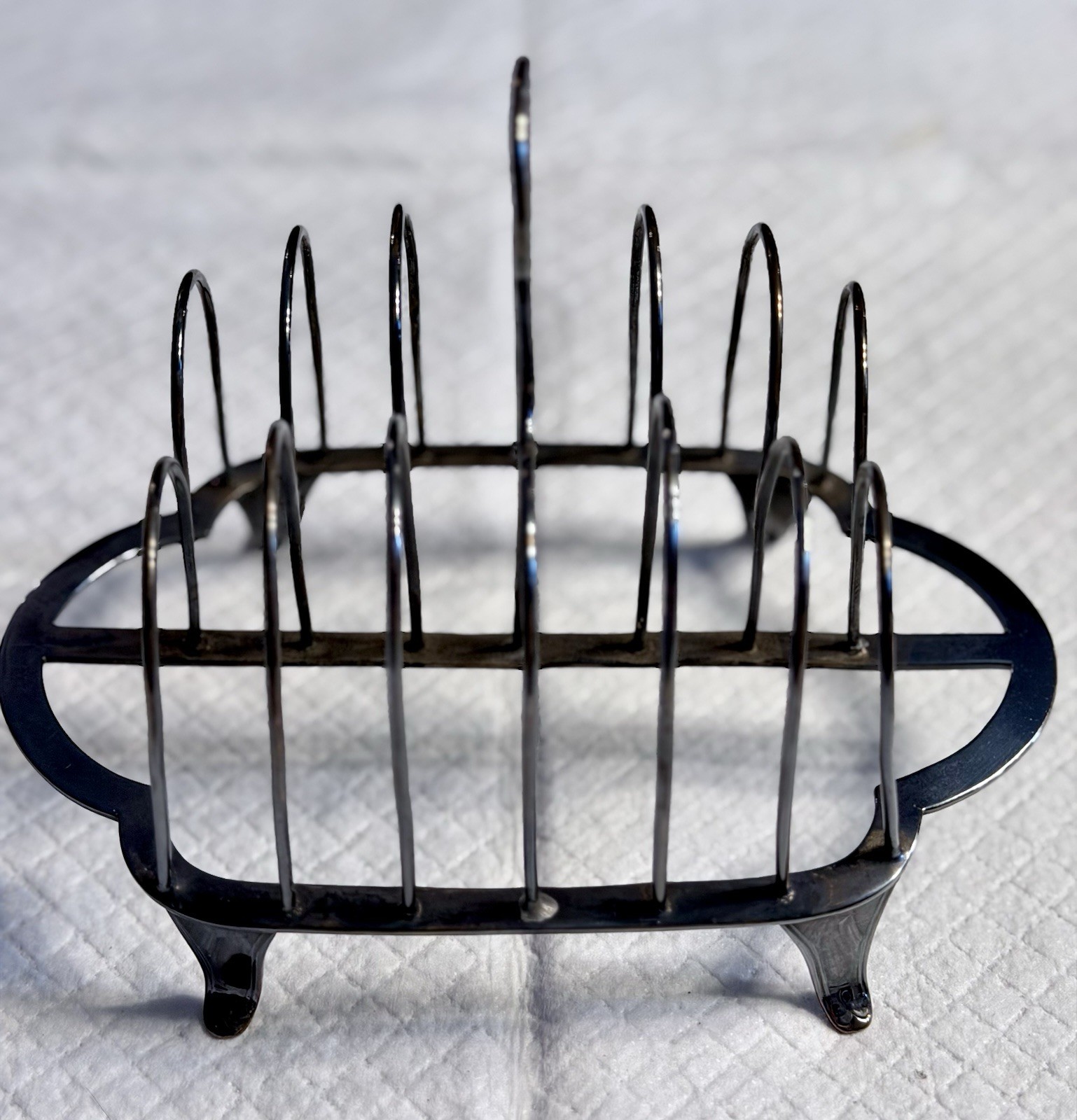 King George III Sterling Silver Toast Rack, Made By Thomas Wallis, London, 1796.