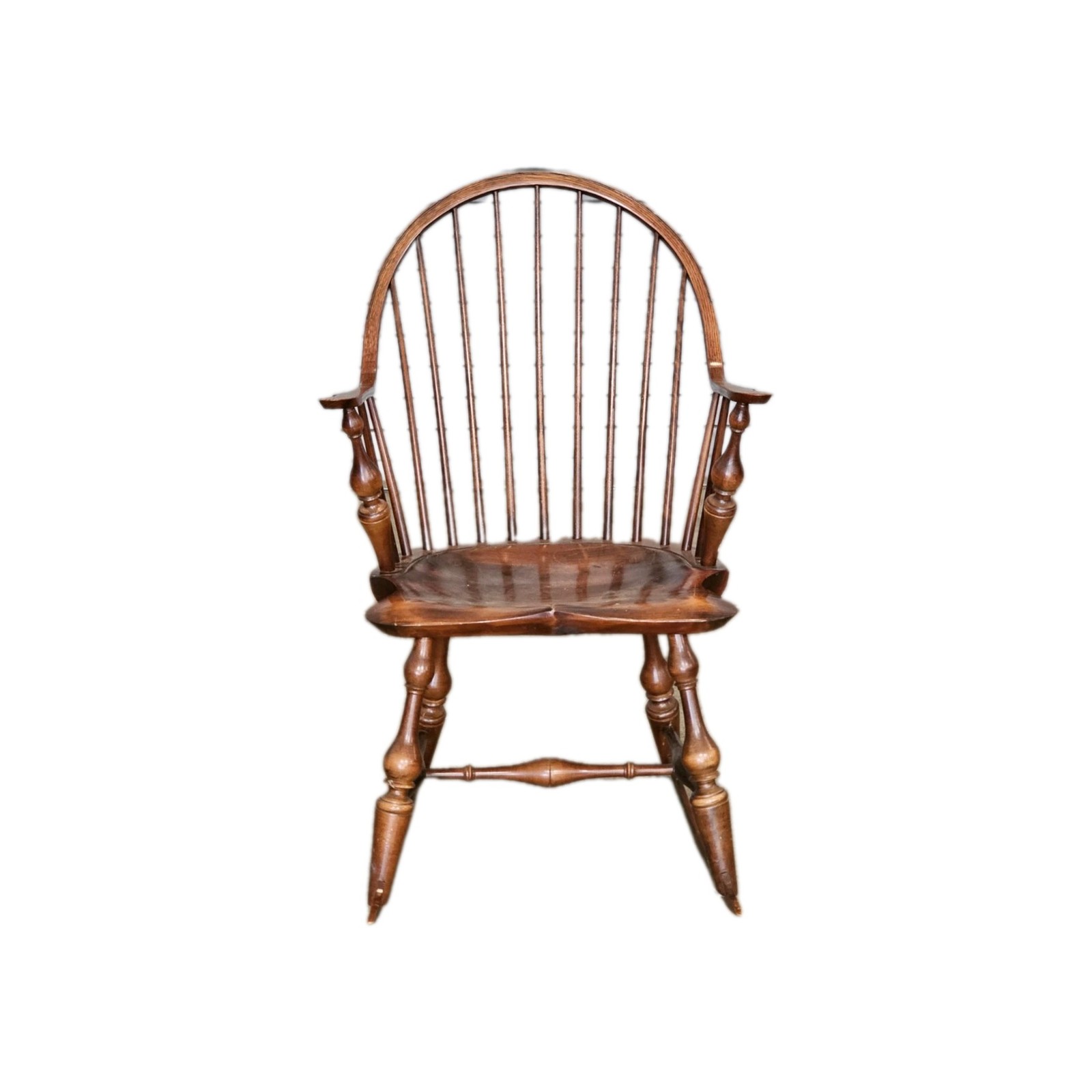 D.R. Dimes Continuous Arm Windsor Rocking Chair Bench Made in New Hampshire