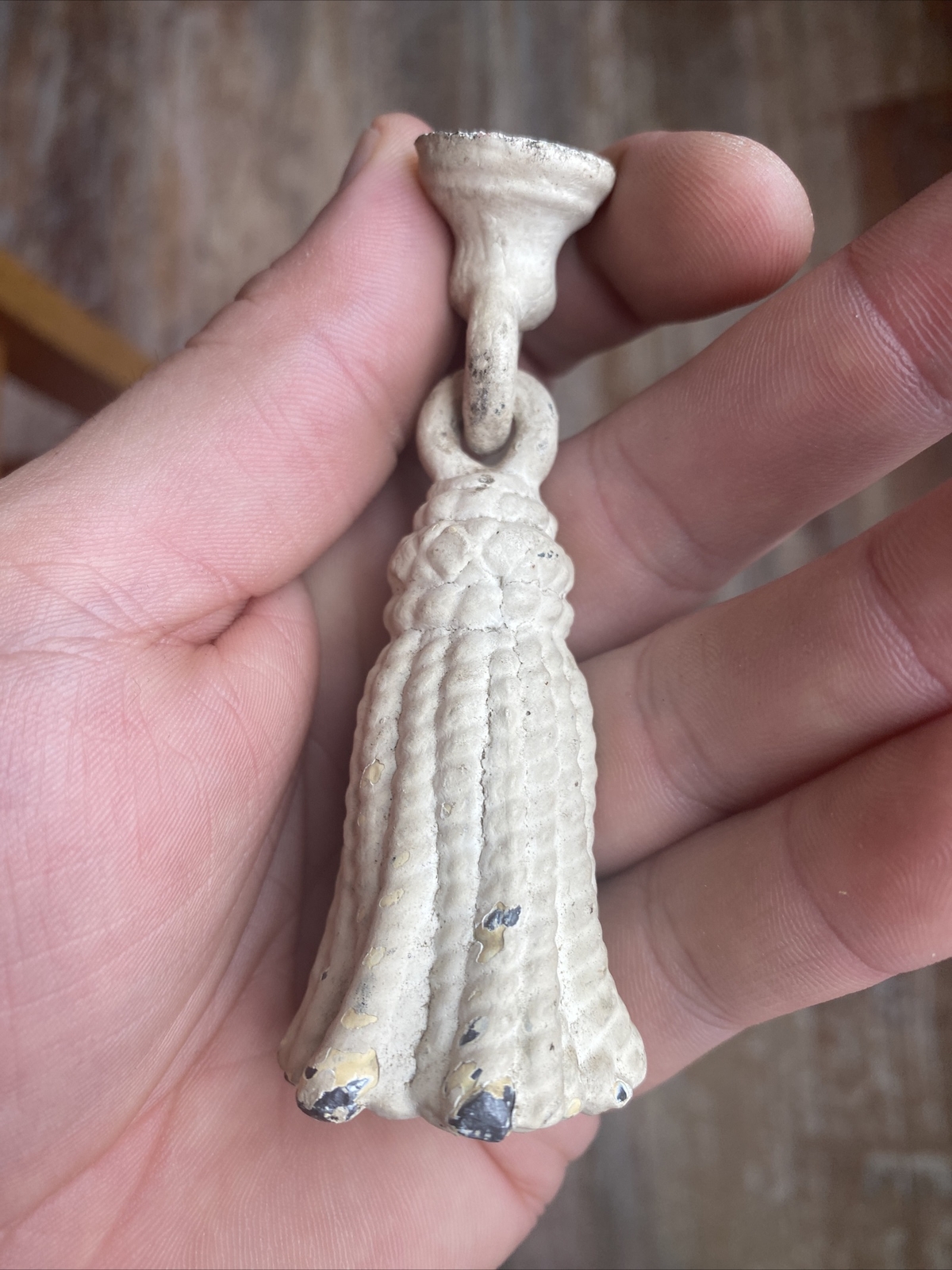 Vtg Brass Lead Cistern Handle Pull Light Switch Blinds Old Antique Thread HANDLE