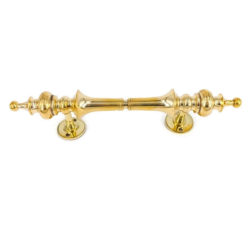 Large SPUN Brass Door Pull Handle – 30cm (12″) Vintage Style Solid Brass GRAB