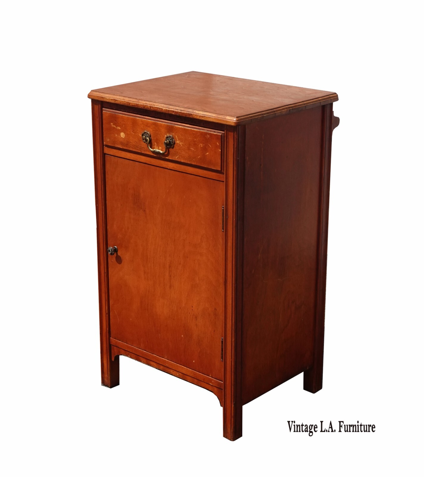 Antique Stickley Bros. Small Display Smokers Cabinet w Towel Rack One Drawer LH9