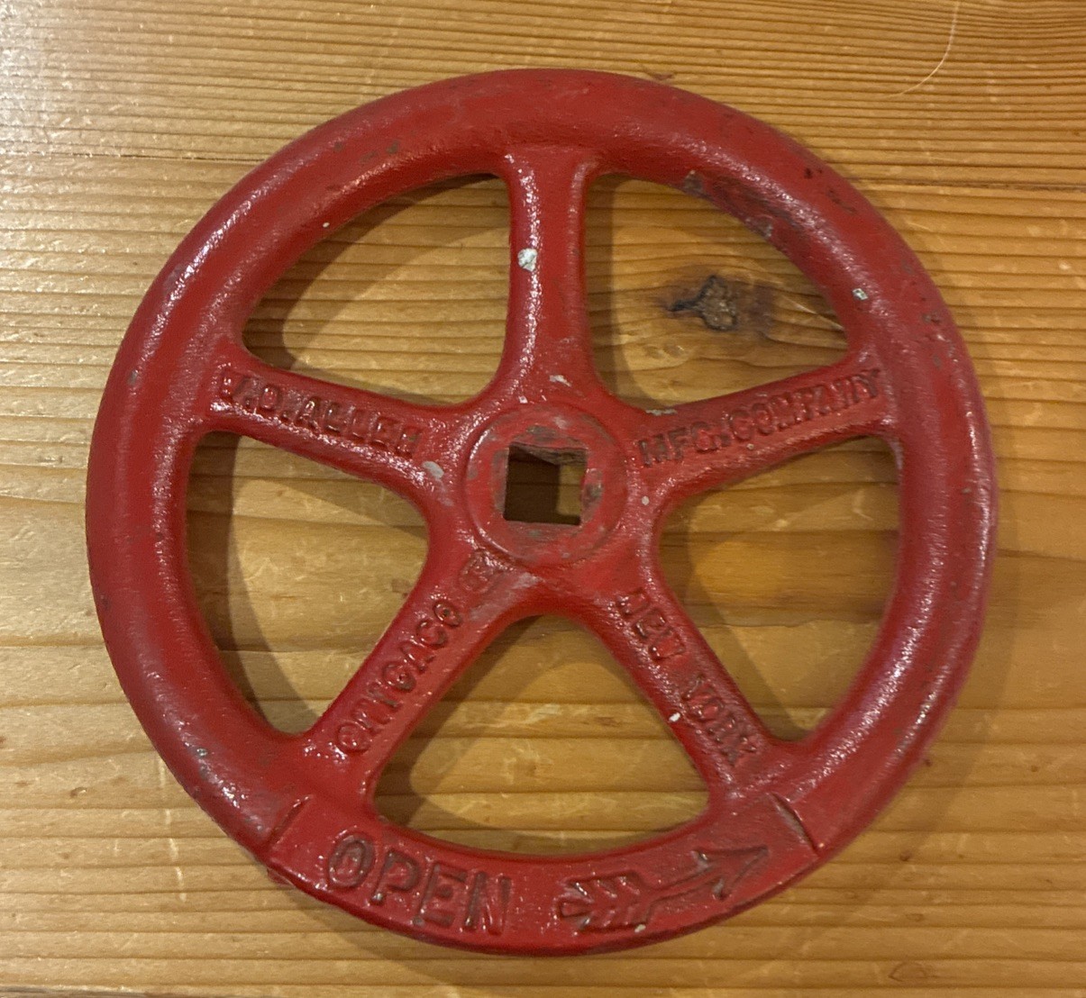 Vintage Round 5 Spokes 6″ Diameter Cast Iron Steam Punk Valve Handle